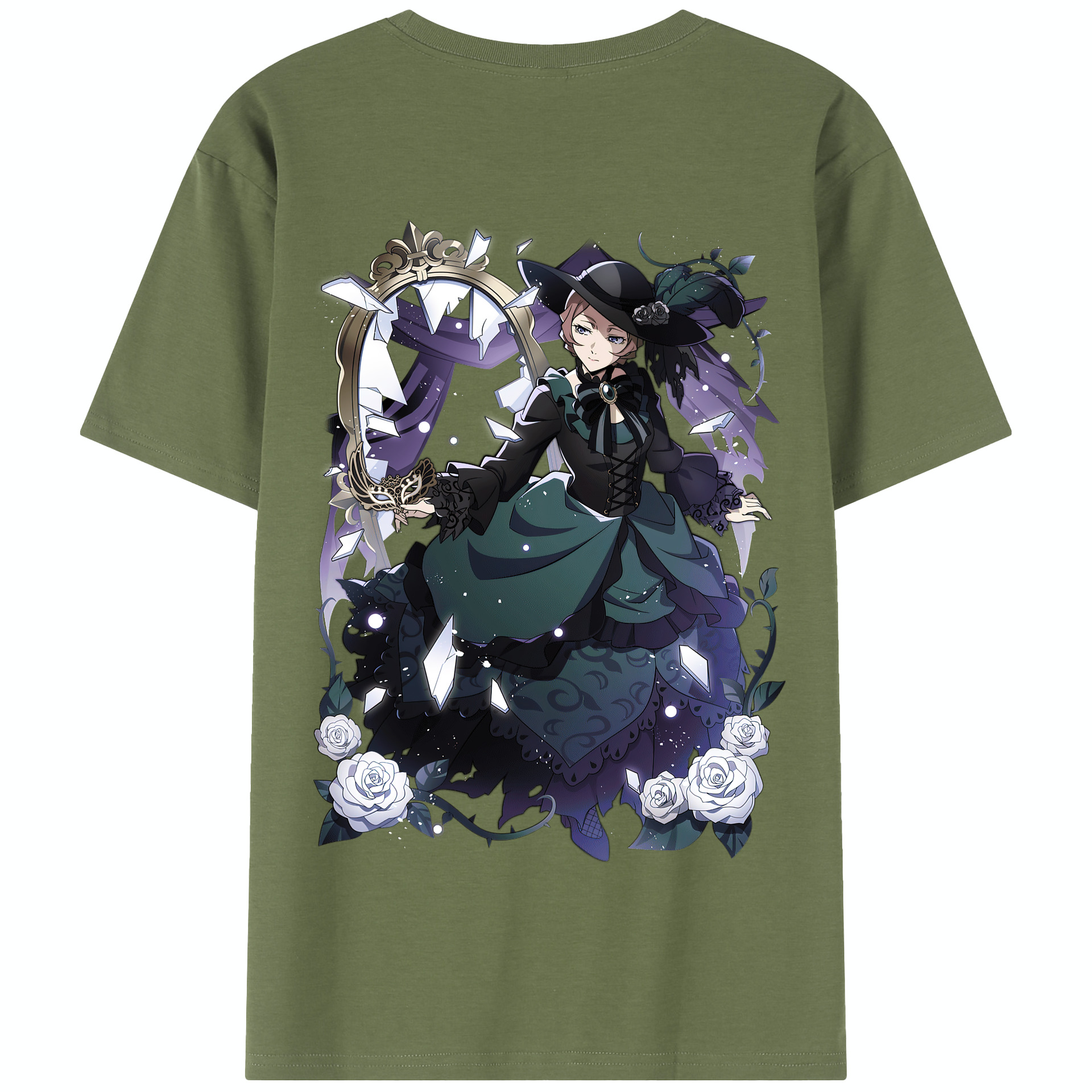 （画像用） 文豪ストレイドッグス Bungo Stray Dogs 綿100％半袖Tシャツ（背面プリント）